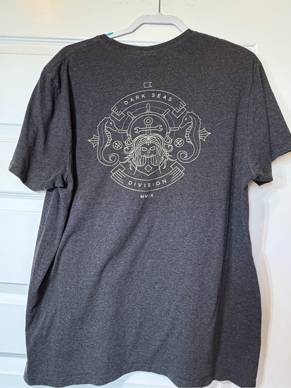 Dark Seas Men's XL Gray Graphic Print T-Shirt Crew Neck Short Sleeve Nautical